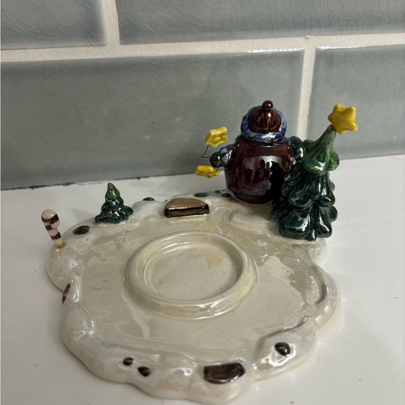Blue sky Christmas Santa house candle holder - Picture 11 of 12